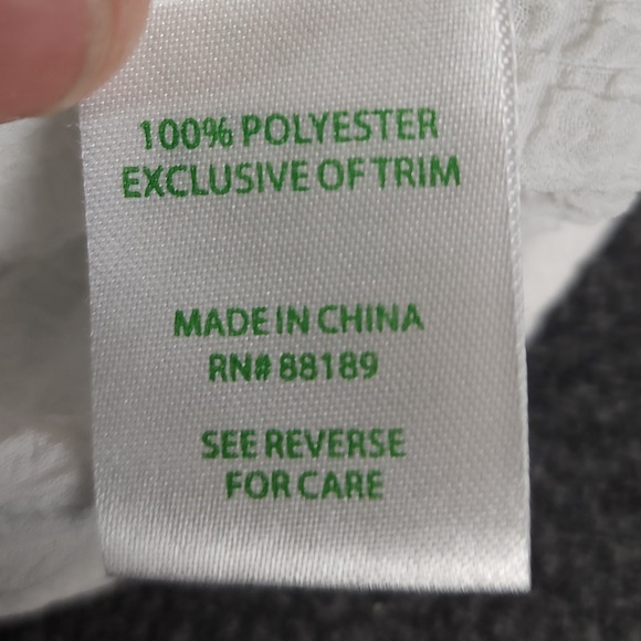 Lilly Pulitzer White Tiered‎ Ruffle Spaghetti Strap Tank Top M - Picture 7 of 9